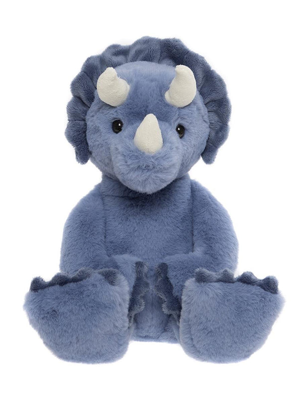 Troy Triceratops Soft Toy - Denim Blue