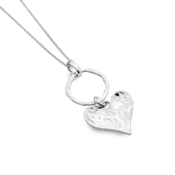 Circle And Heart Drop Pendant