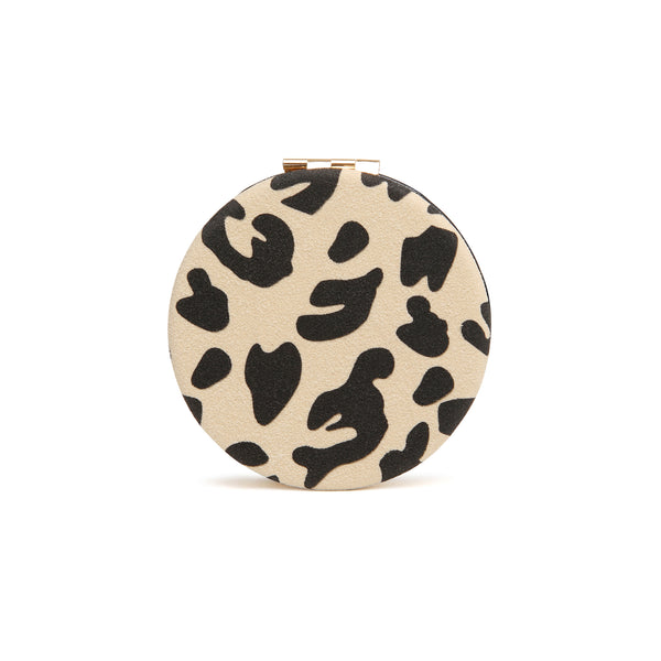 Round Compact Mirror - Leopard Light