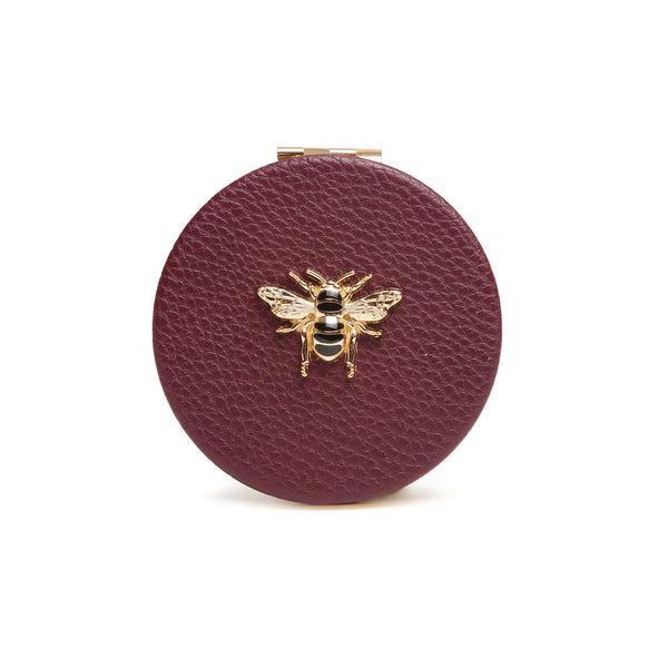 Round Compact Mirror - Berry