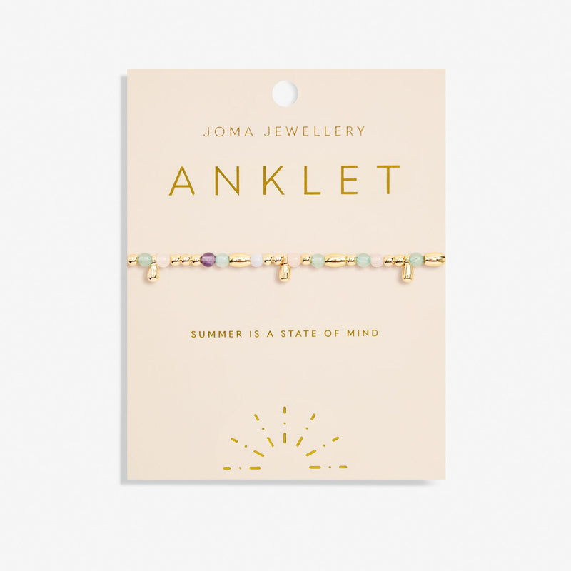 Multi Stone Anklet