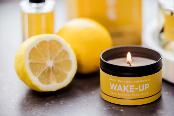 Wellbeing, Wake Up  Scented Candle Tin