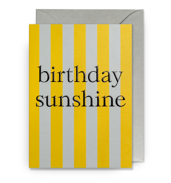 Sunshine Striped Birthday Card