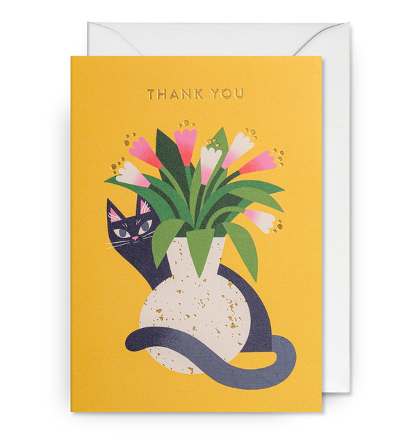 Thank You Cat Bouquet Card