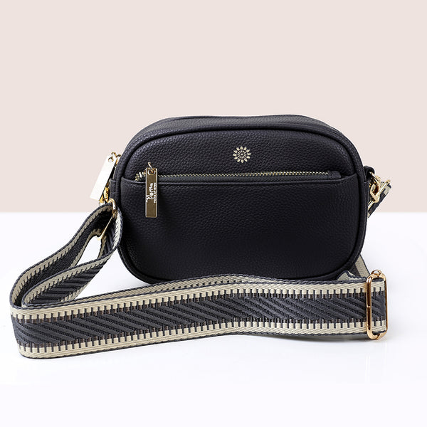 Charcoal Camera Bag With Charcoal Woven Strap