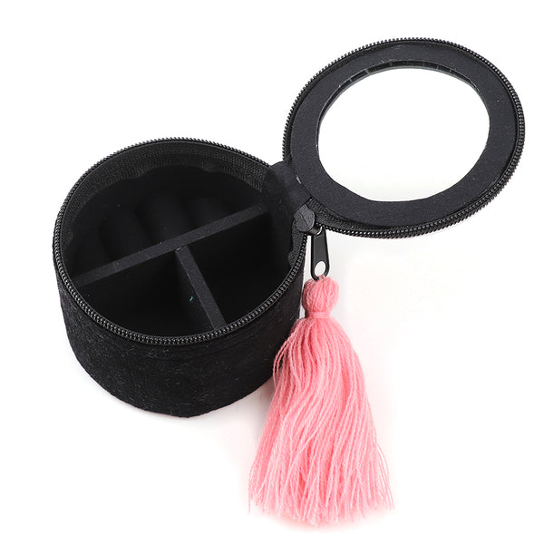 Black Bird Of Paradise Round Trinket Box