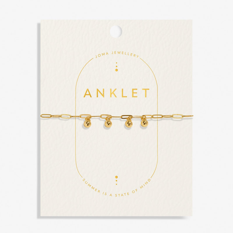 Charms Anklet in Gold Plating