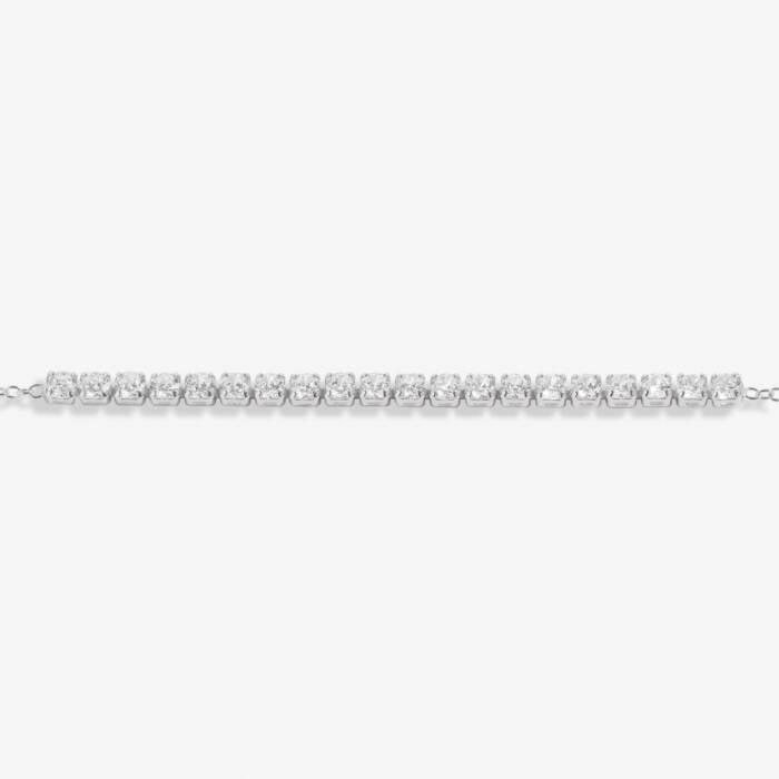 Silver Plated Tennis Anklet