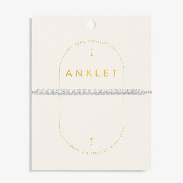 Silver Plated Tennis Anklet