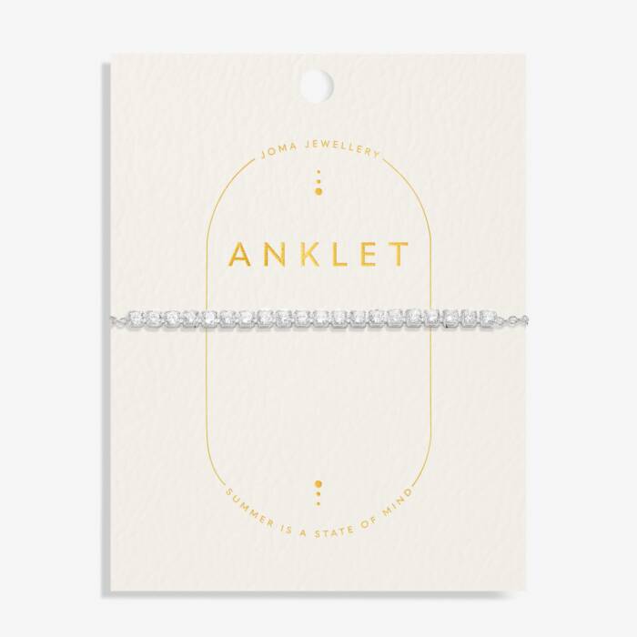 Silver Plated Tennis Anklet