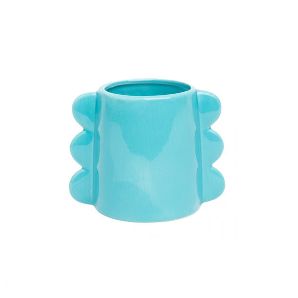 Waves Blue Vase -Medium