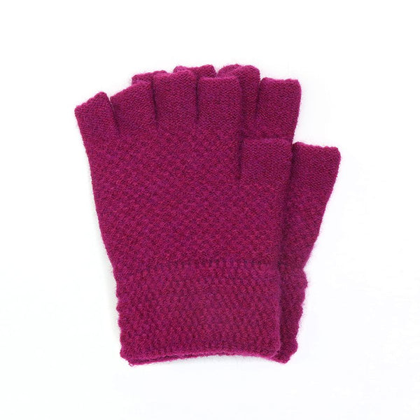 Magenta Fingerless Gloves