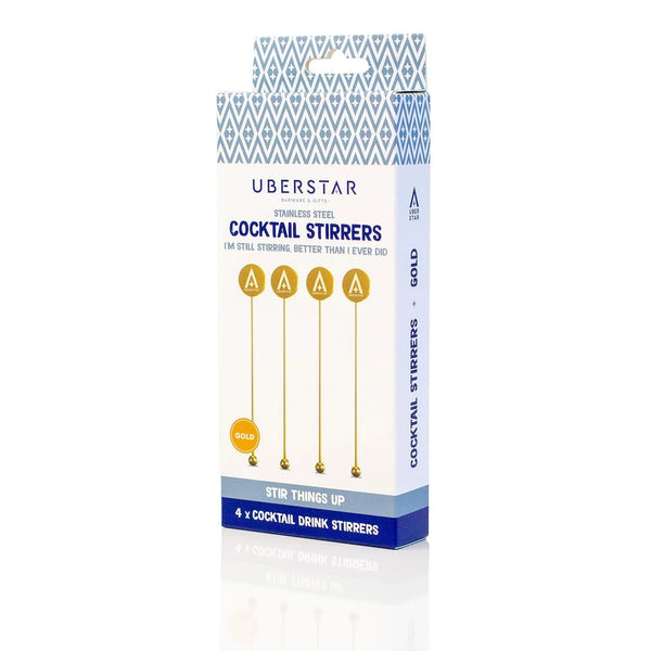 Cocktail Stirrers - Gold (Set of 4)