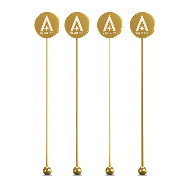 Cocktail Stirrers - Gold (Set of 4)