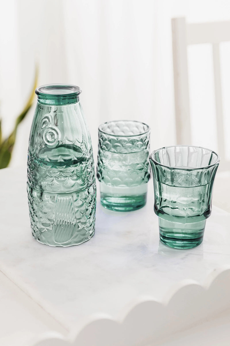 Fish Stacking Glasses – Green (Set of 4) – Gibsons of Haddington