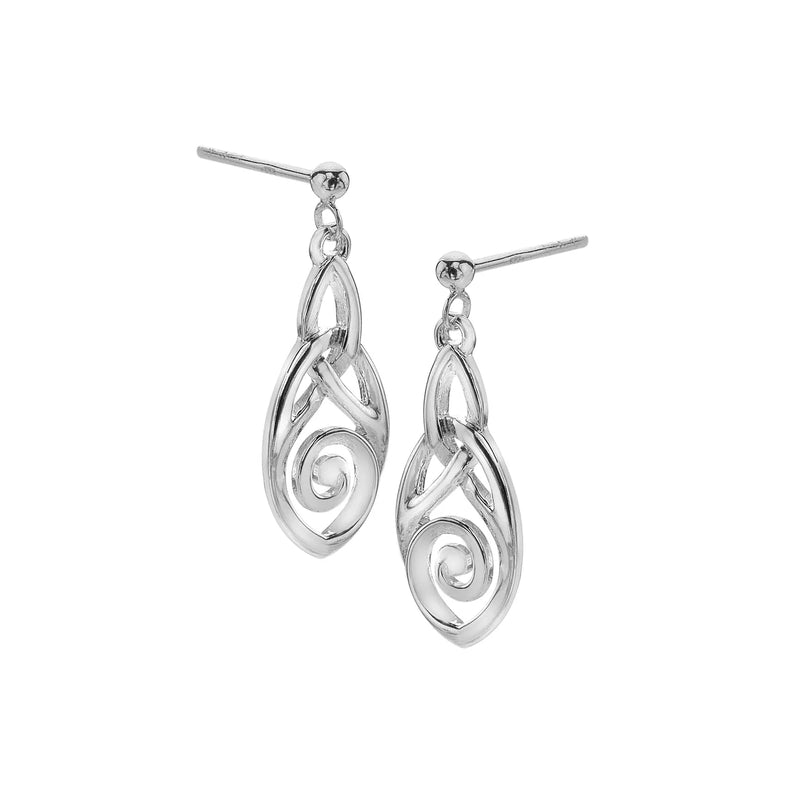 Eternal Trinity Spiral Stud Earrings
