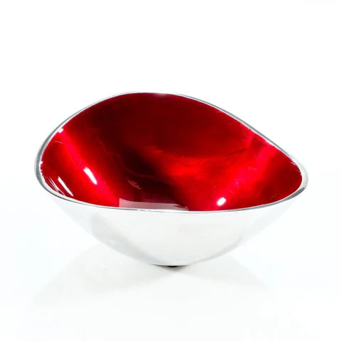 Red Small Oval Bowl