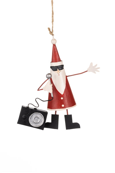 Karaoke Santa Hanging Decoration
