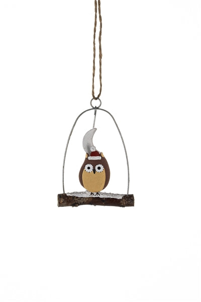 Twit Twoo in Hat Hanging Decoration