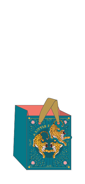 Soulmates Tiger Gift Bag, Small Square