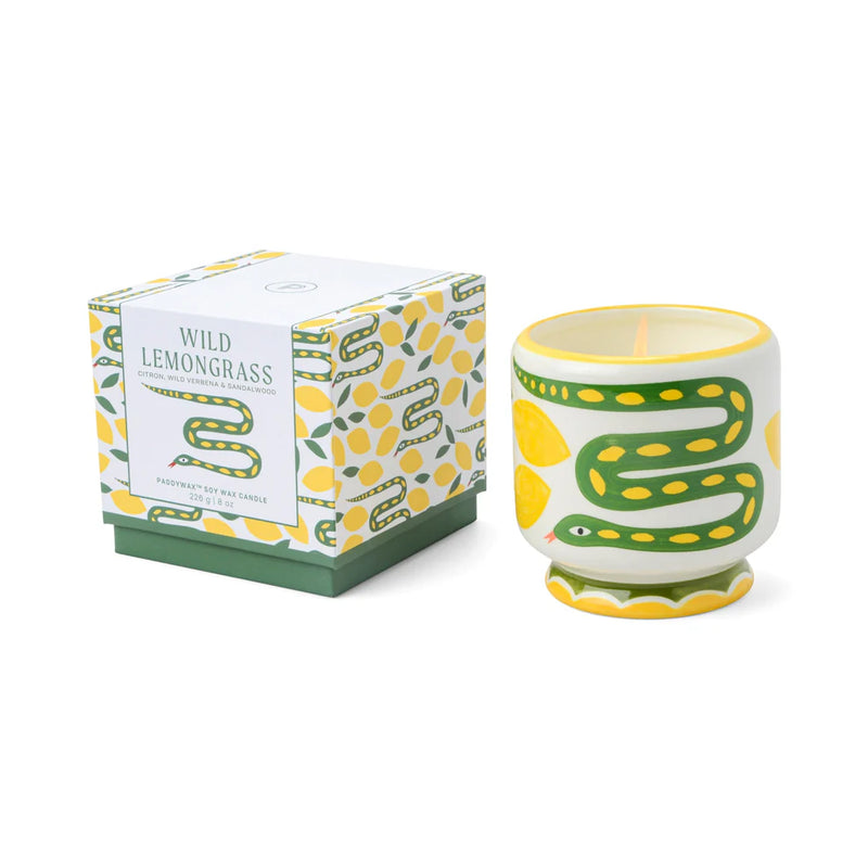 Snake Ceramic Candle - Wild Lemongrass
