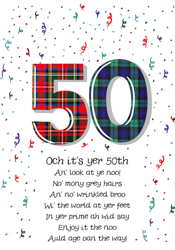 50th Birthday Card