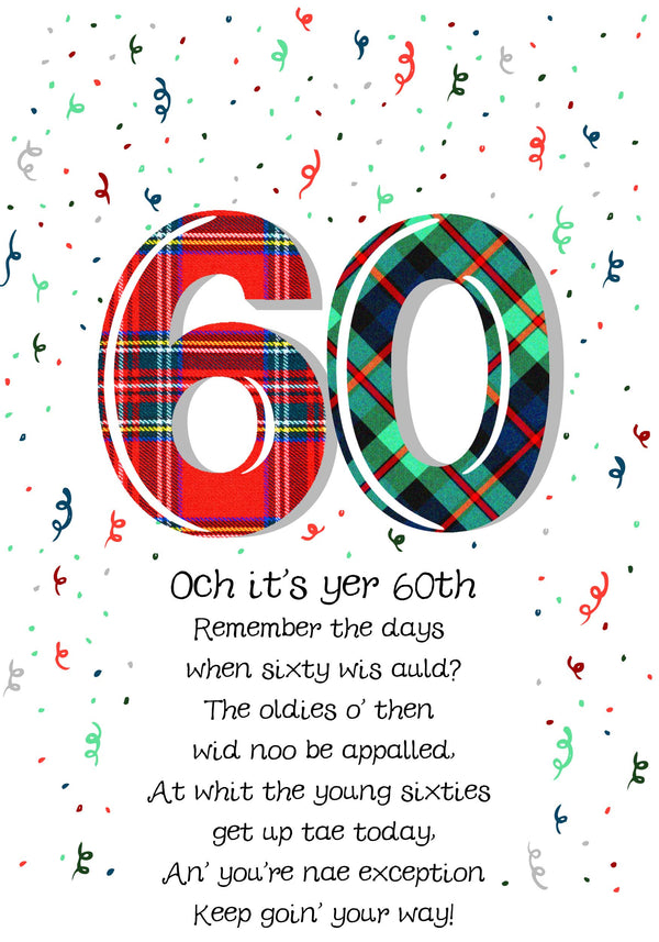 60th Birthday Card