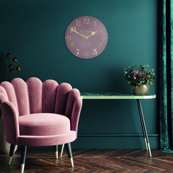 12" Arabic Wall Clock - Blush Pink