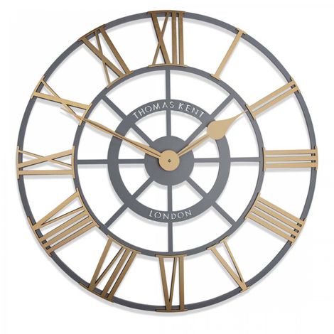 24" Evening Star Wall Clock - Brass