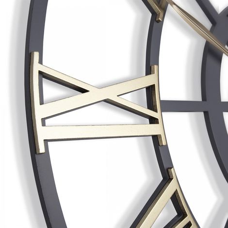 24" Evening Star Wall Clock - Brass