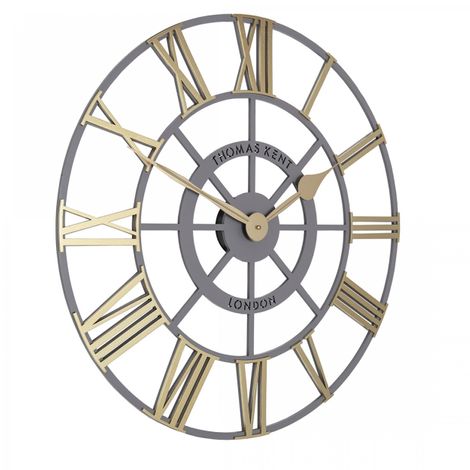 24" Evening Star Wall Clock - Brass