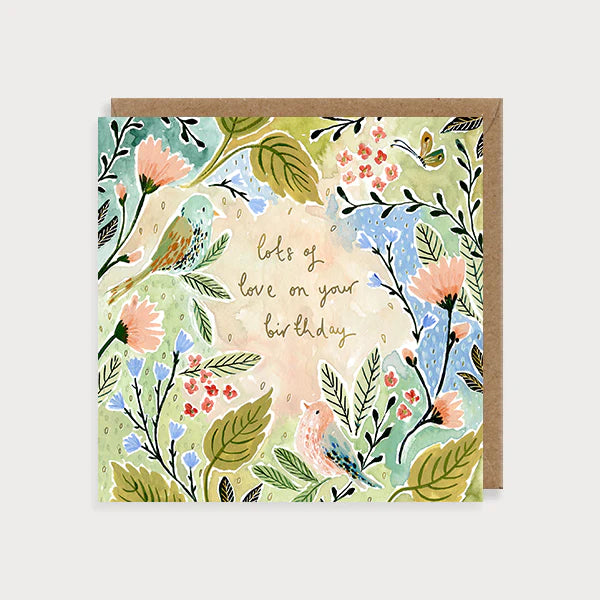 Birds Love On Your Birthday Card