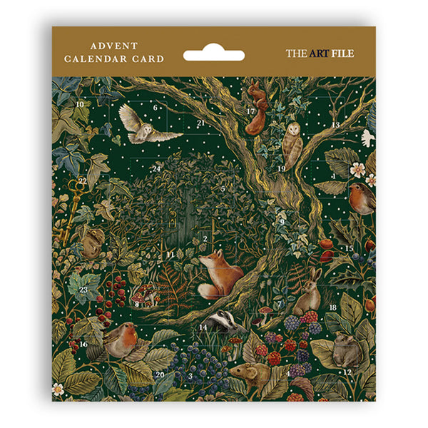 Secret Garden Christmas Advent Calendar Card
