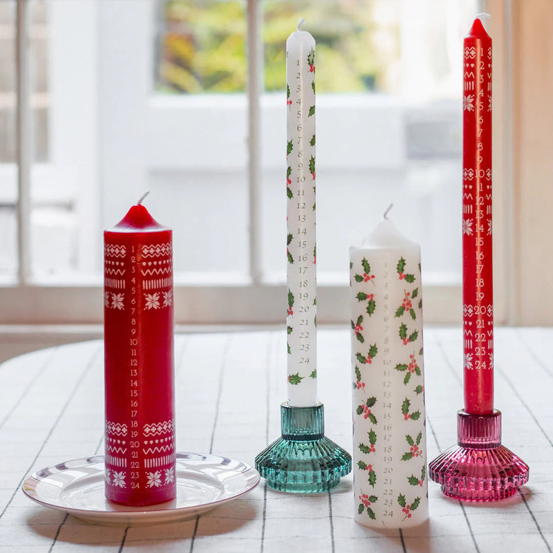 Holly Advent Candle