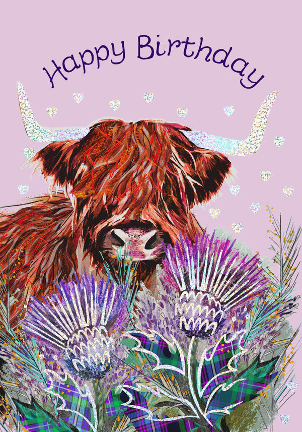 Coo and Thistle Birthday Card