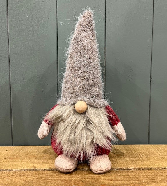 Red Woolly Gonk with Beige Beard