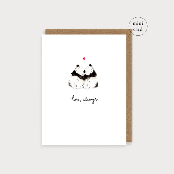 Pandas Love Always Mini Card