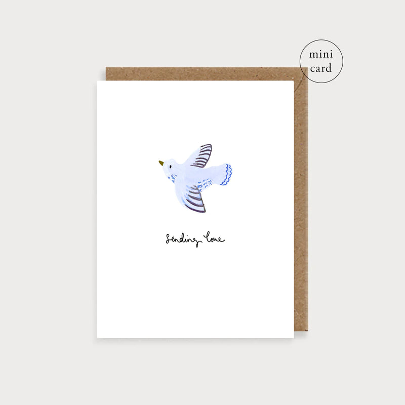 Bird Sending Love Mini Card