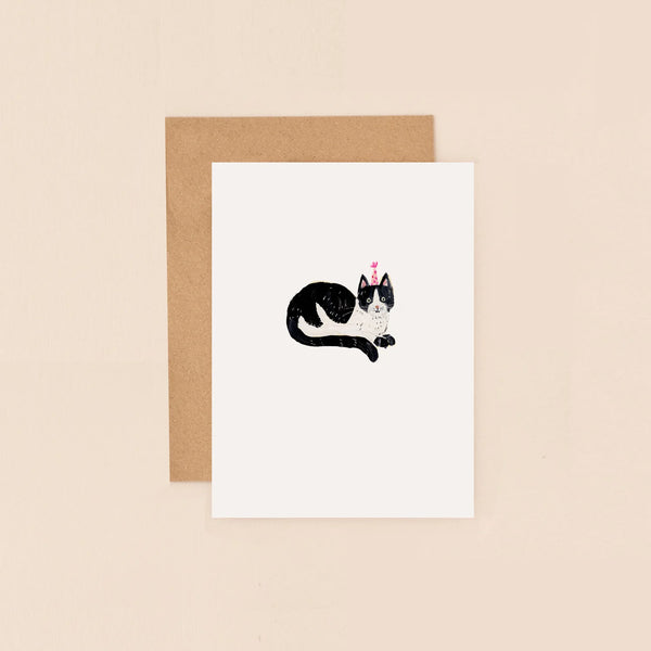Party Hat Cat Mini Card