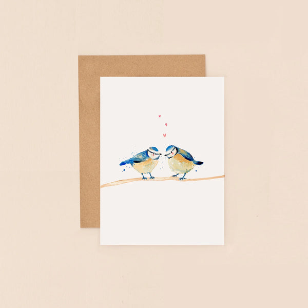 Blue Tit Couple Card