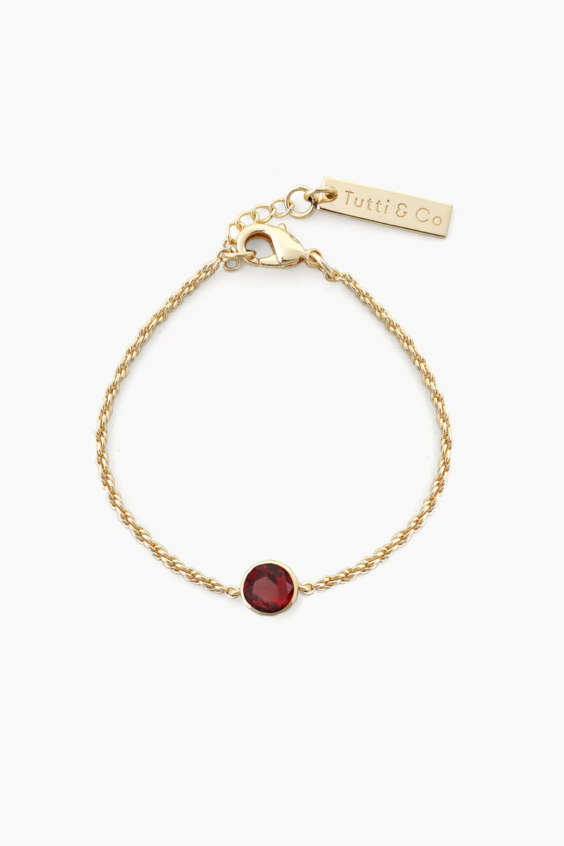 Ruby Bracelet - Gold