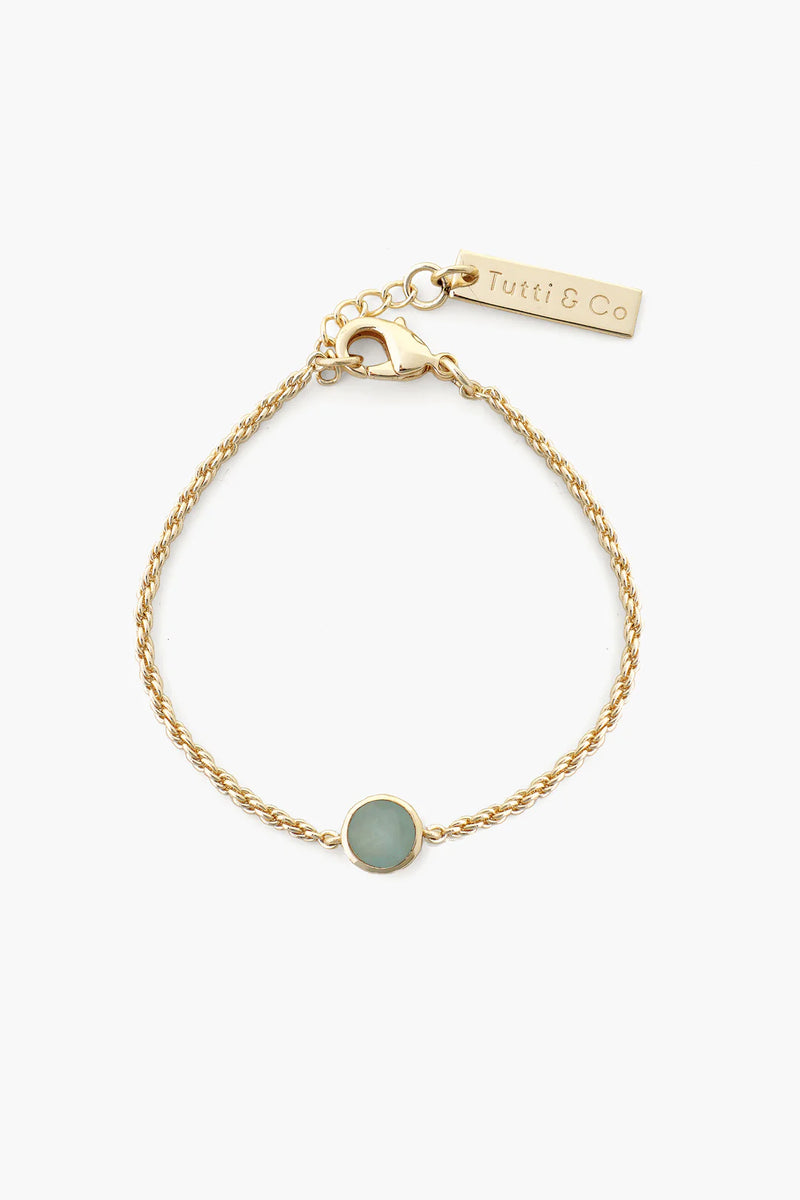 Aquamarine Bracelet - Gold