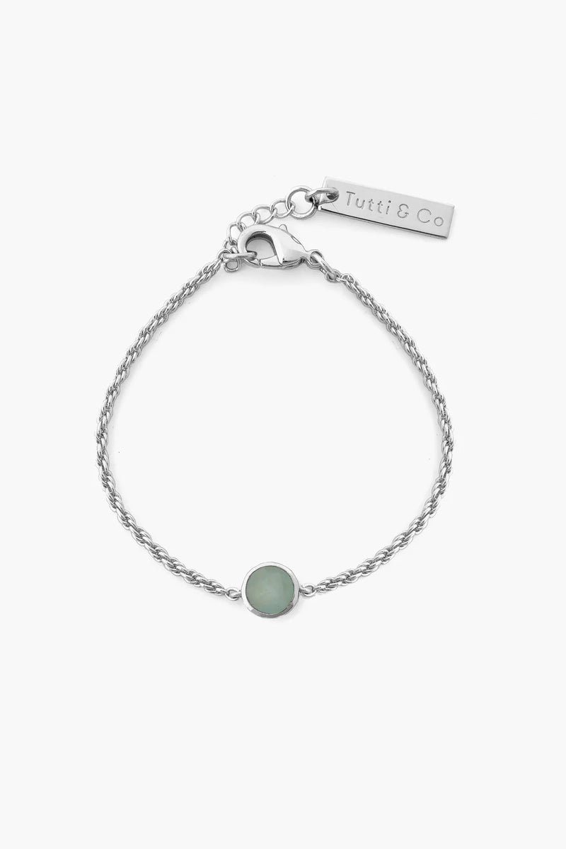 Aquamarine Bracelet - Silver