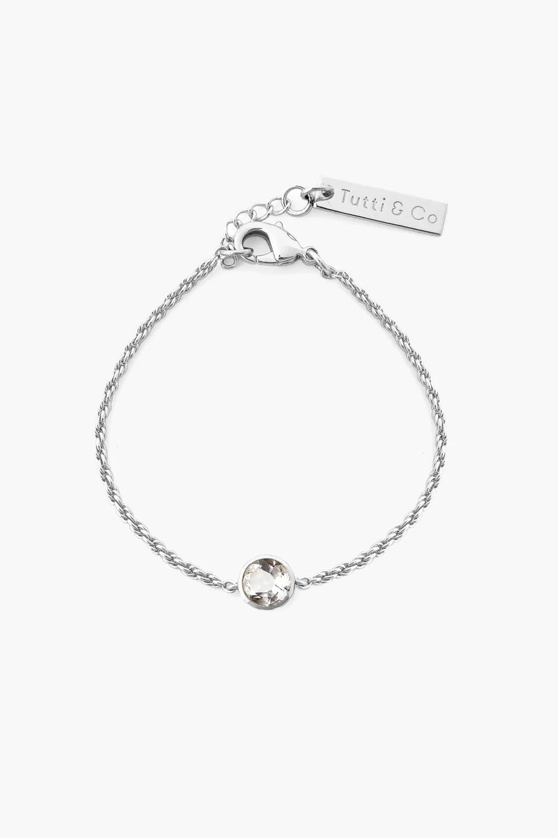 White Topaz Bracelet - Silver