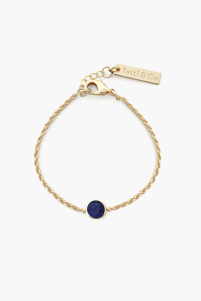 Lapis Lazuli Bracelet - Gold