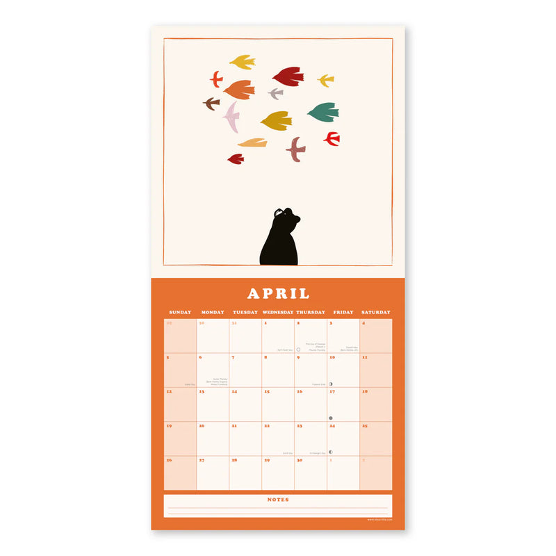 Bear 12-Month Wall Calendar