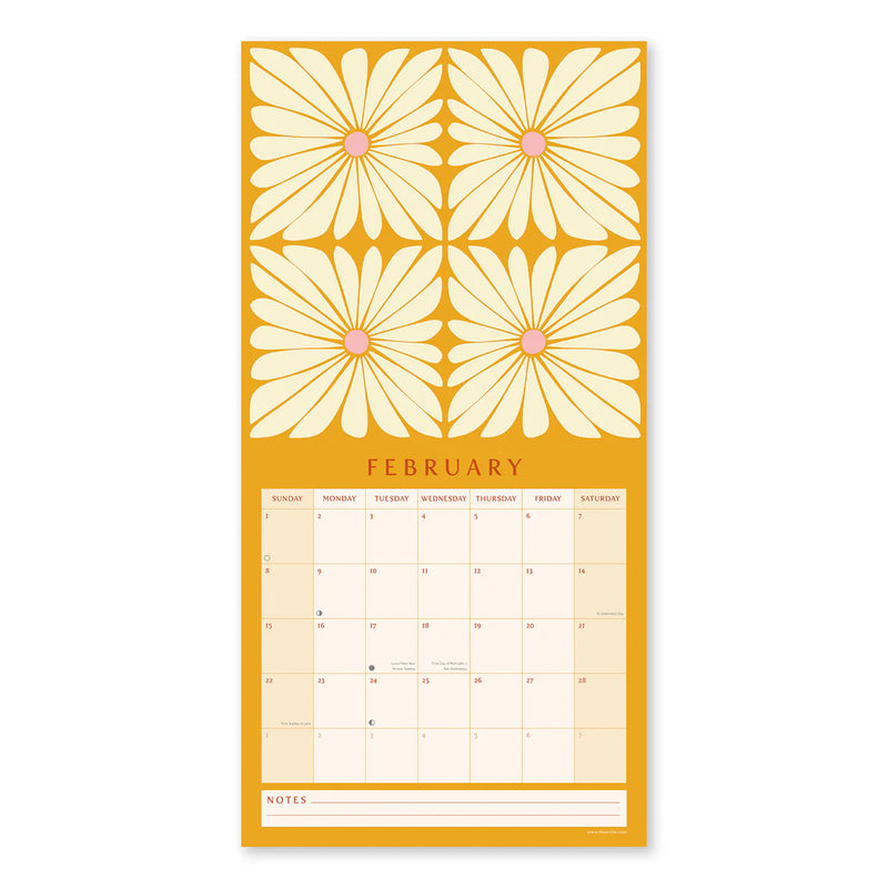 Flower Market 12-Month Wall Calendar 2026