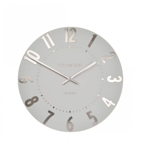 12" Mulberry Wall Clock - Silver Cloud