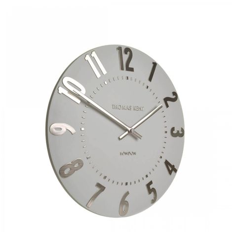 12" Mulberry Wall Clock - Silver Cloud
