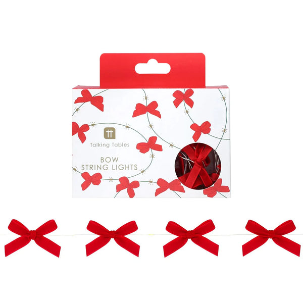 Candy Christmas Bow String Lights - 2m